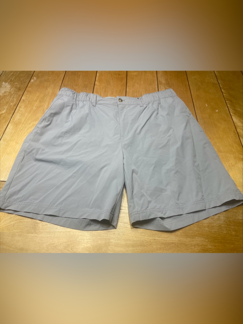 Wowie Daily Shorts Athletic Light Gray Performance with Elastic Waist Size XL 7”